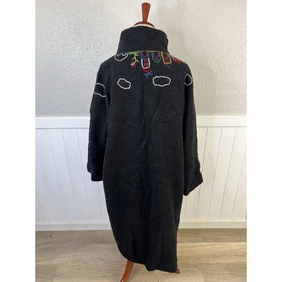 Mumami Coat 2X Boho Embroidered Artistic Amsterdam Windmill Wearable Art To Wear - Picture 12 of 16